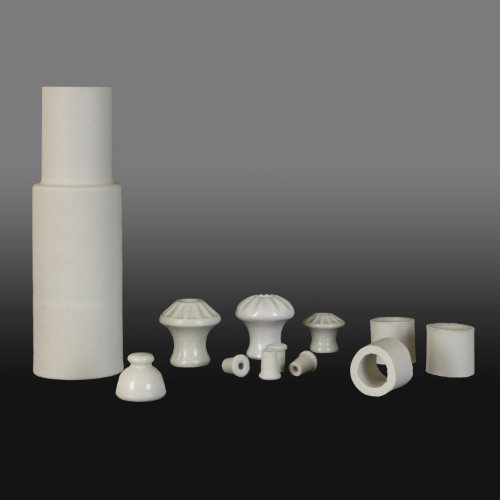 several ceramic handles in white and other products